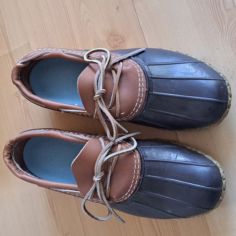 Mens LLBean Duck Shoes Brown 9 W